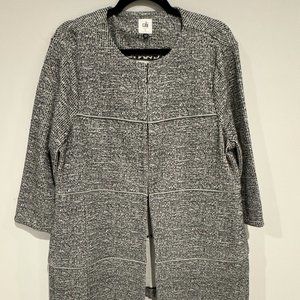 Cabi Black and White Long Jacket